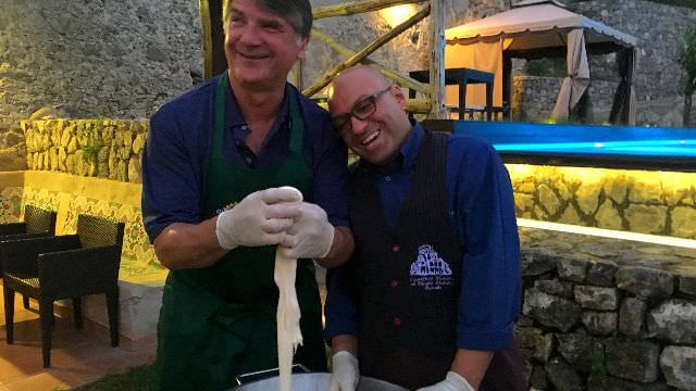 We make fresh mozzarella on the Amalfi Coast. 